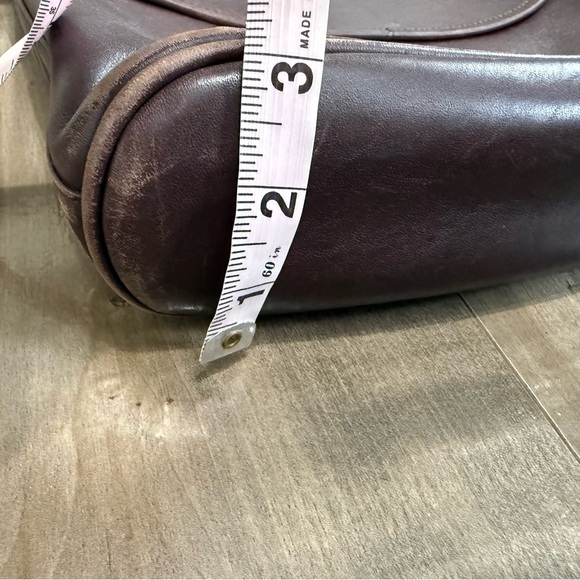 Vintage Coach 90s Whitney Saddle Bag Crossbody Brown Leather Messenger Purse - Picture 9 of 16